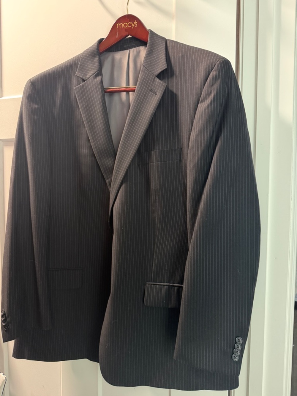Men’s Suit -Michael Kors Black Pinstripe Suit
